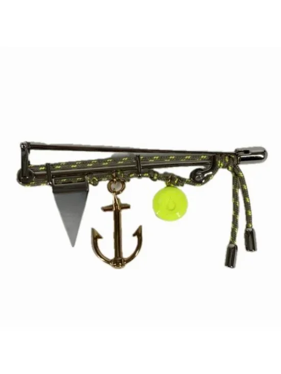 Louis Vuitton Brooch Rope Logo Metal Silver - Picture 2 of 9